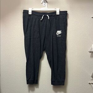 Nike Black Sweatpants with Tapered Cuffs and Drawstring Waist